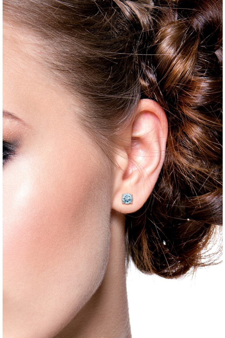 Skye Blue Topaz Stud Earrings & Pendant Necklace Set, Alternate, color, BLUE