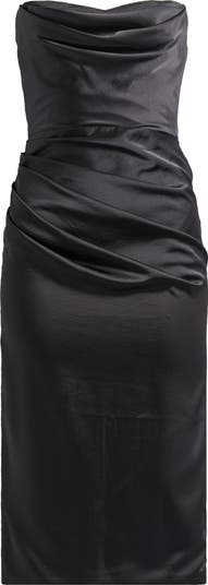 Santana Strapless Satin Cocktail Dress