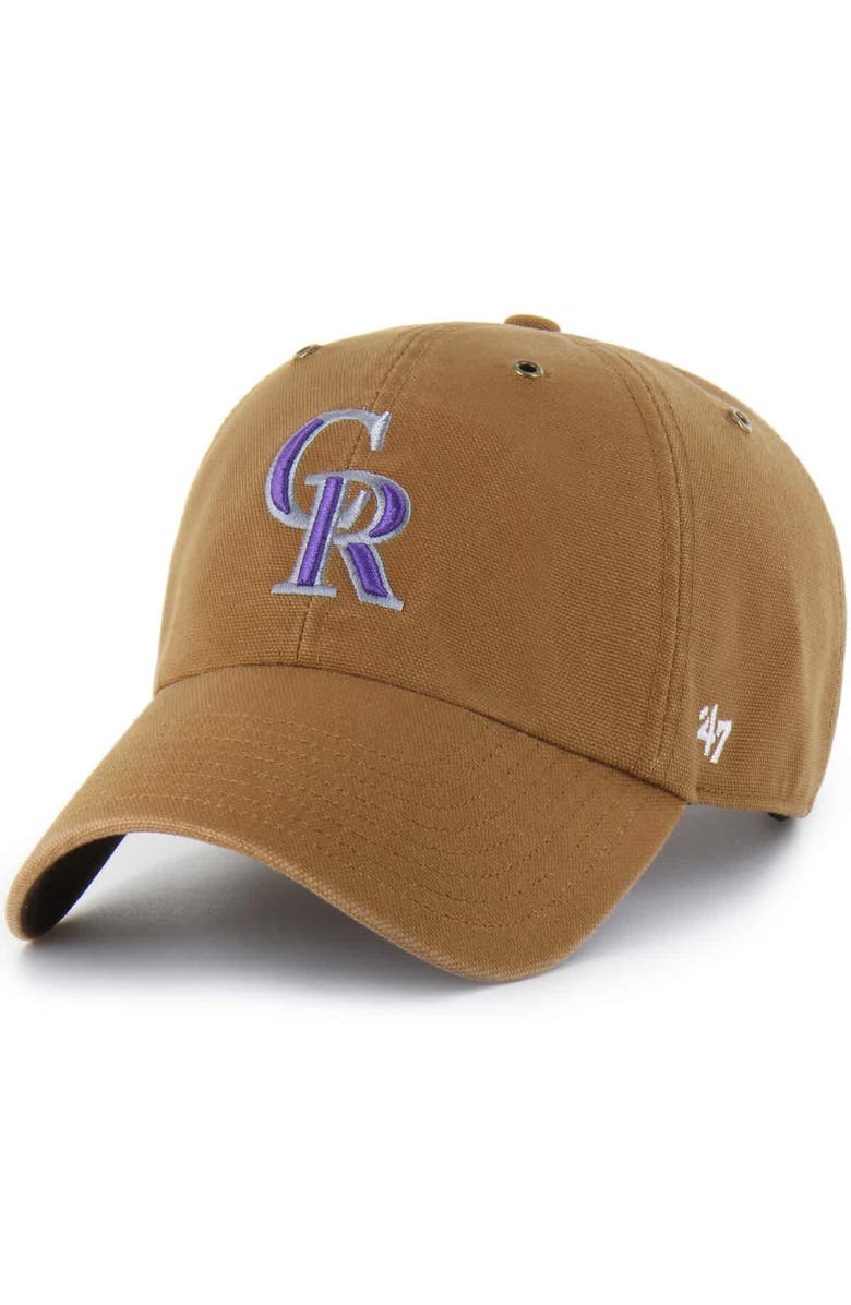 CARHARTT X 47 Men's Carhartt x '47  Brown Colorado Rockies Clean Up Adjustable Hat, Main, color, 