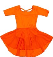 Leveret Girls Short Sleeve Skirted Leotard