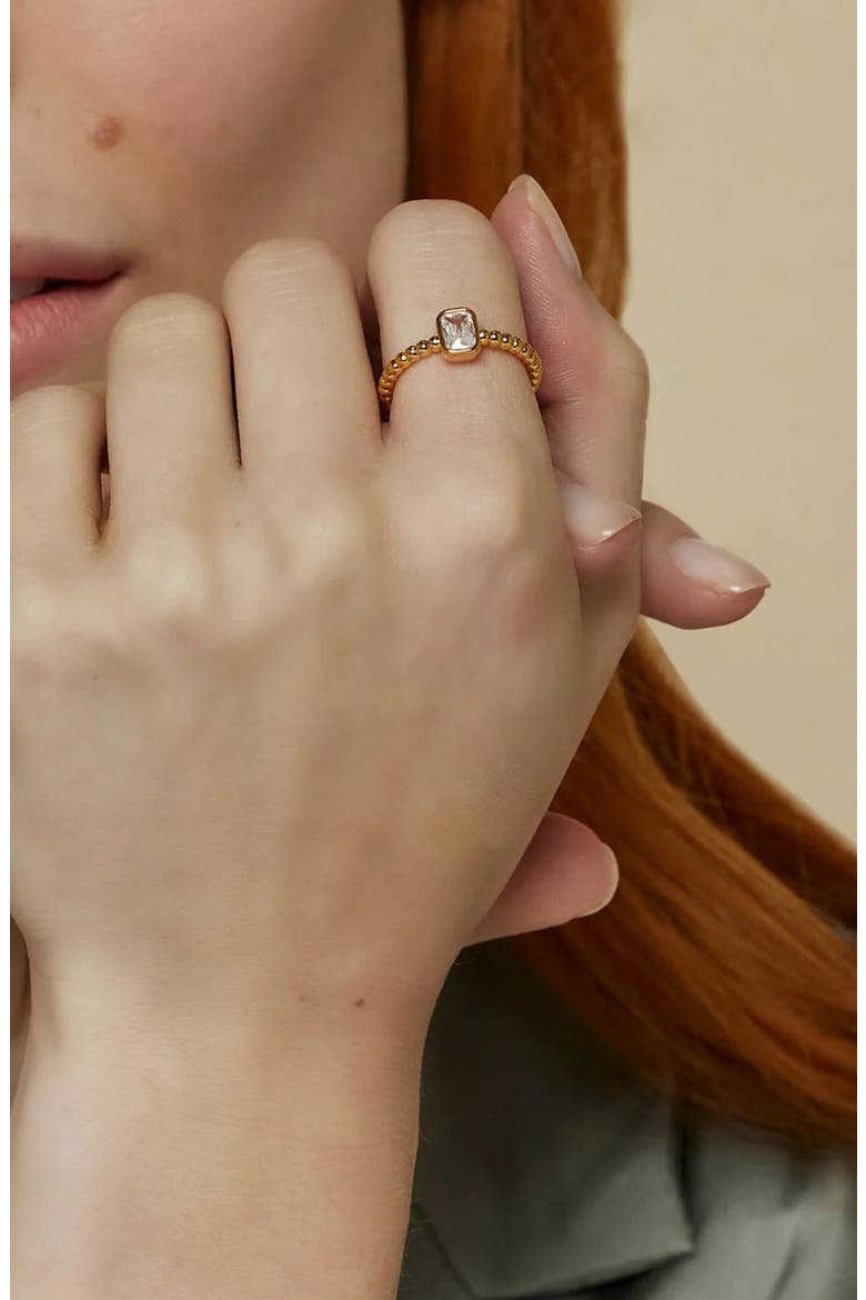 Kealoha Dainty Statement Ring Trendy Sculpted Design, Alternate, color, Silver