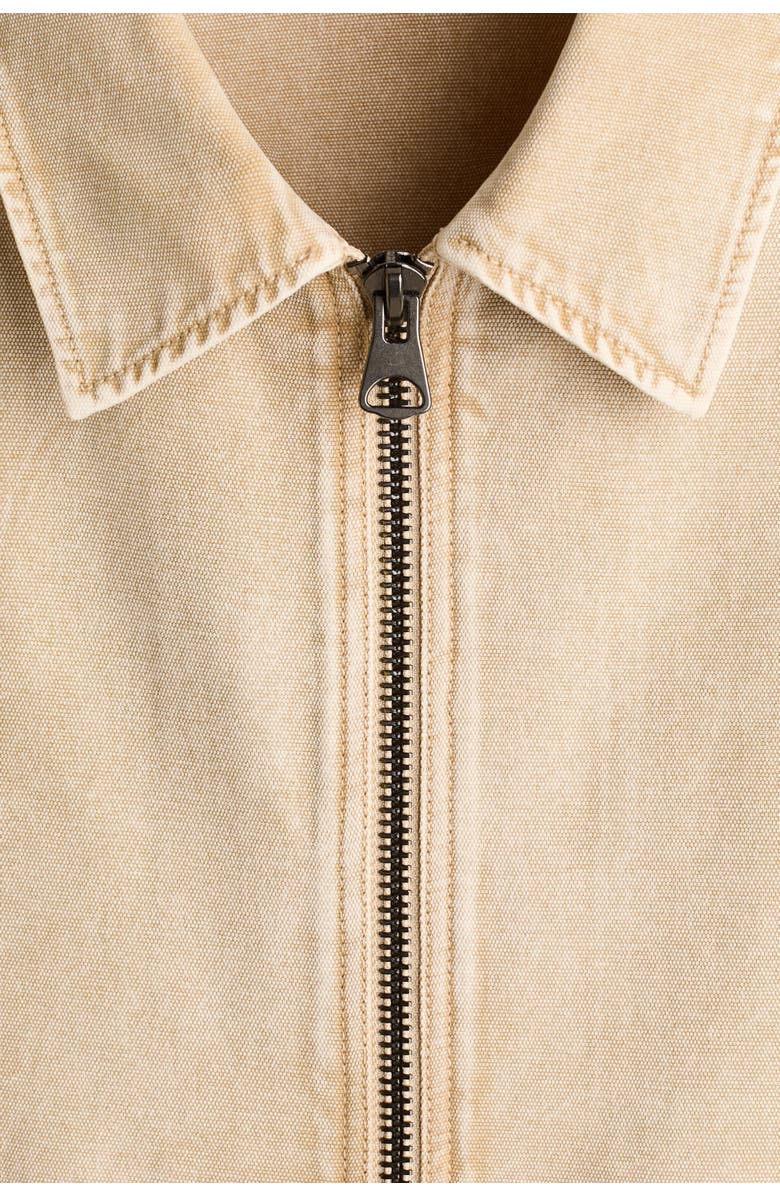 H&M Cotton jacket with collar, Alternate, color, Beige