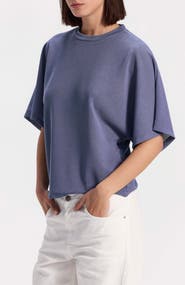 Ronen Chen Short-Sleeve Batwing Top