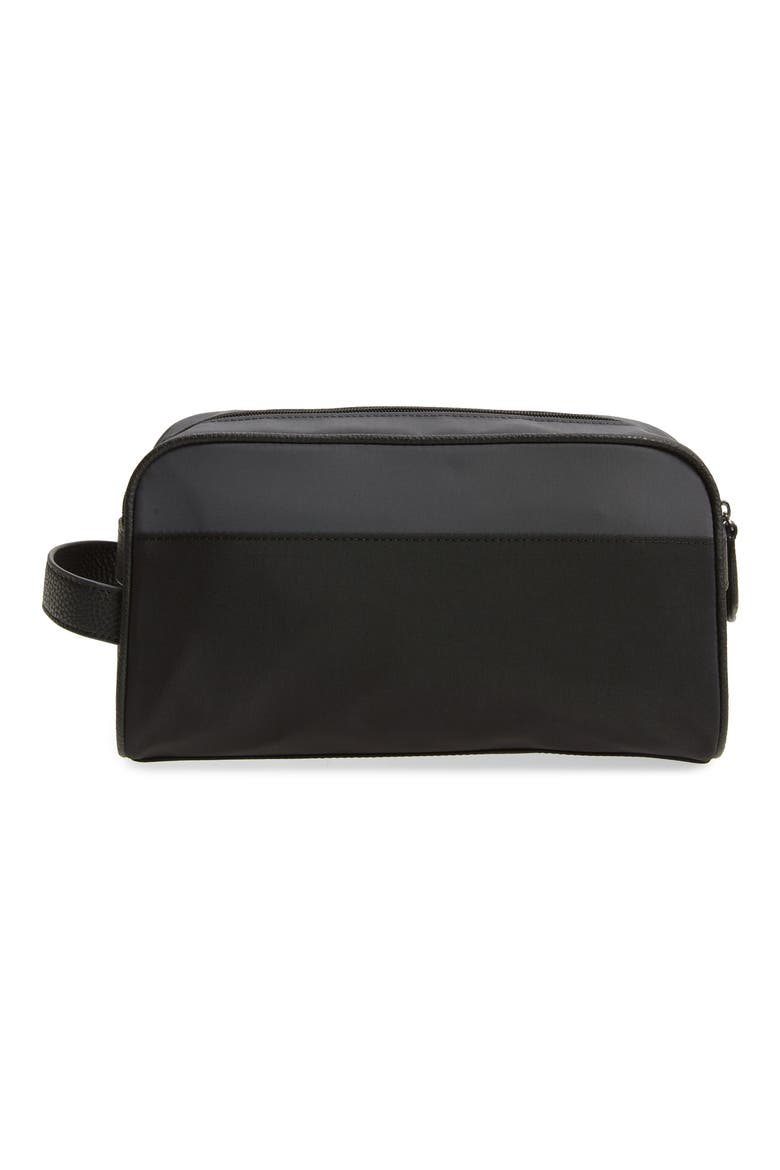 Nylon Dopp Kit, Alternate, color, BLACK