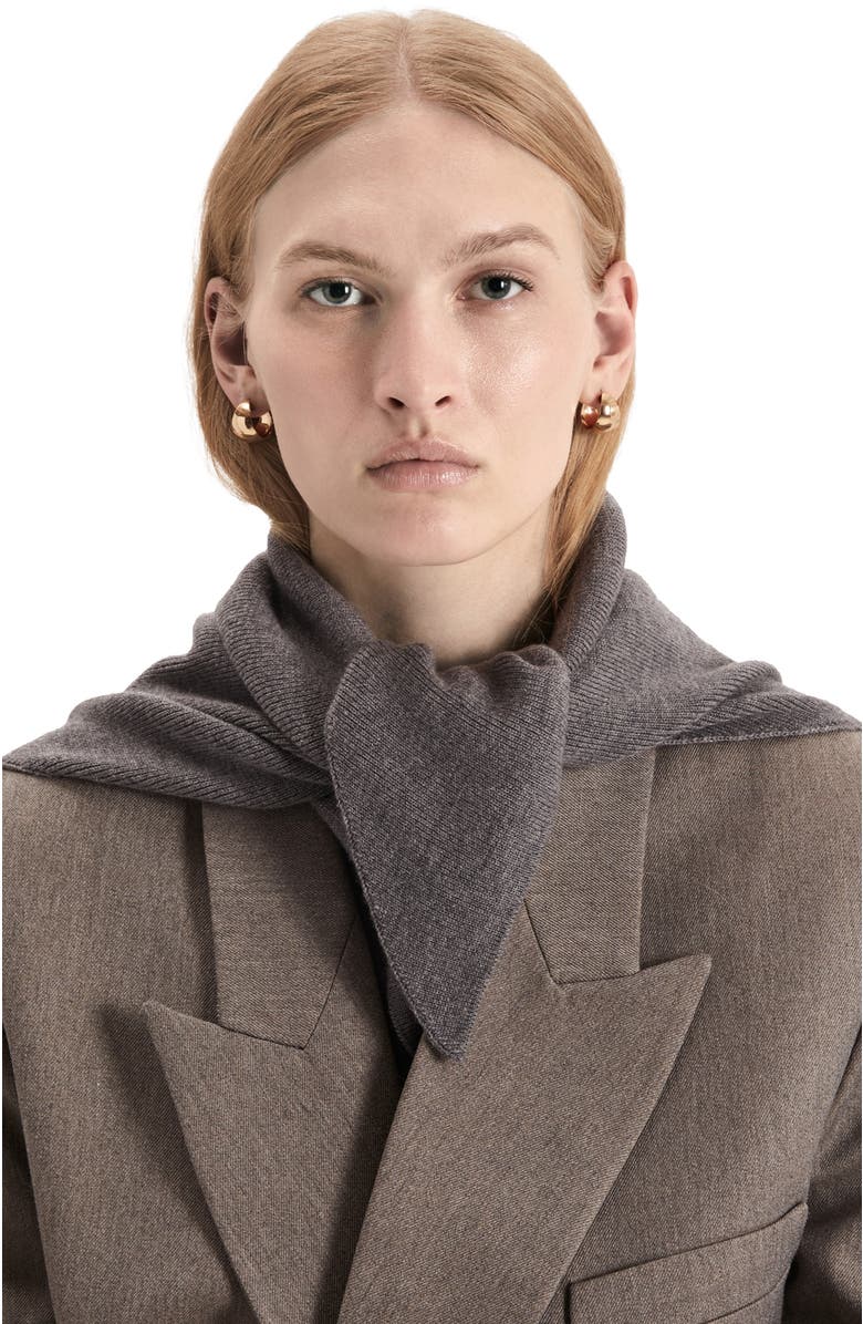 HYER GOODS Upcycled Merino Wool Head Scarf, Alternate, color, Heather Grey