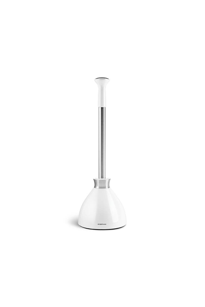 toilet plunger + white plastic, Main, color, White