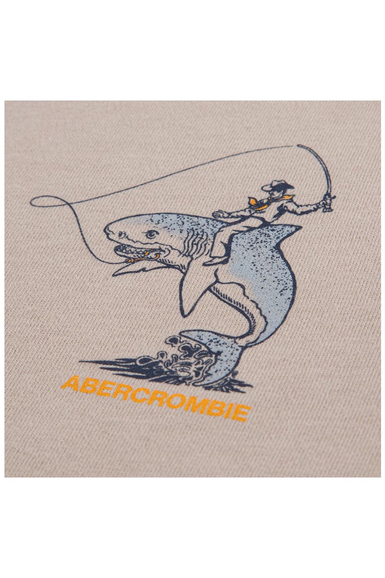 Kids' Cowboy on Shark Graphic T-Shirt, Alternate, color, SIMPLY TAUPE
