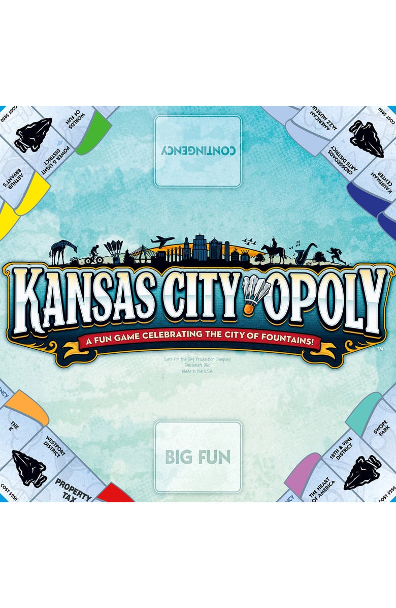 Late for the Sky Kansas Cityopoly Family Board Game, Ages 8+, Alternate, color, Multicolored
