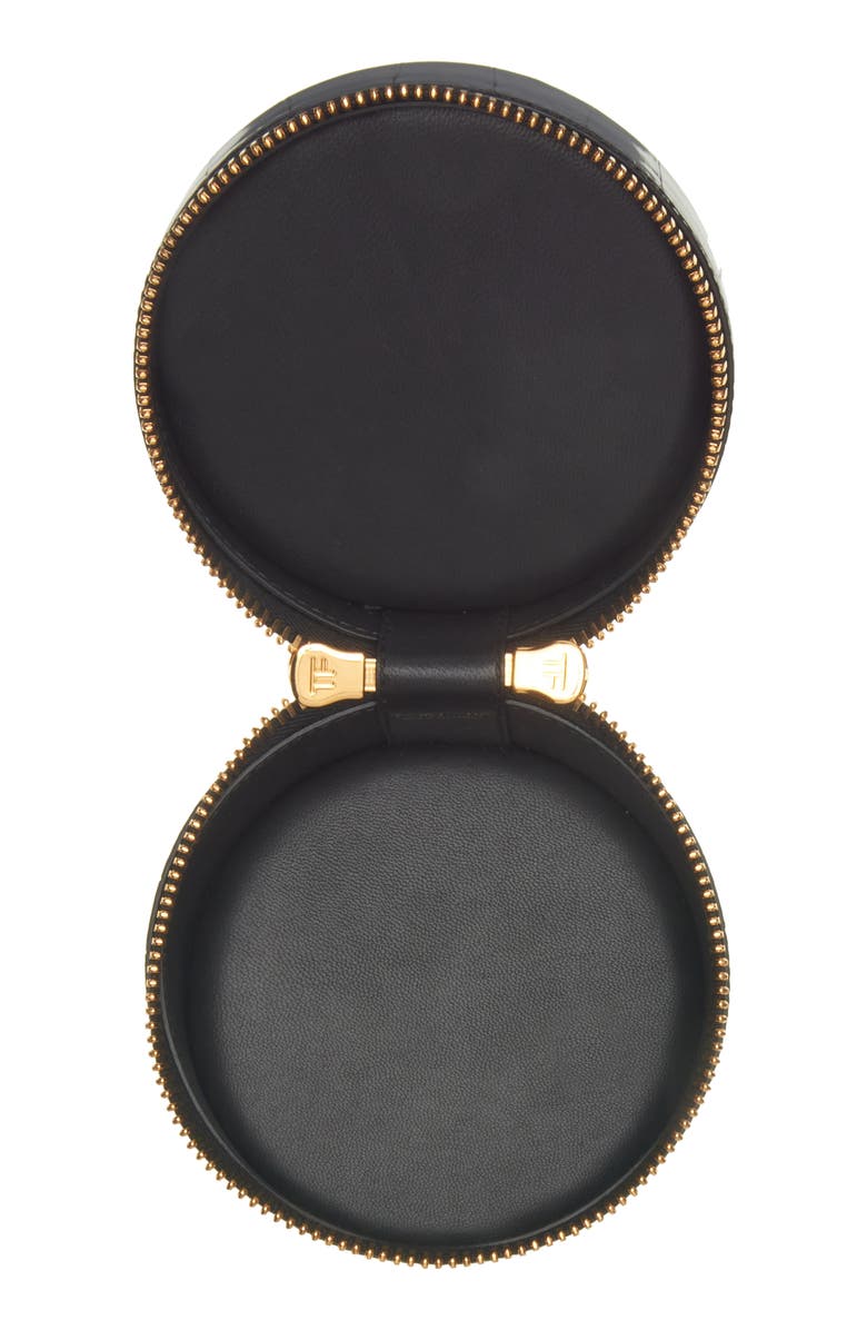 TOM FORD Mini Audrey Croc Embossed Leather Top Handle Bag, Alternate, color, 