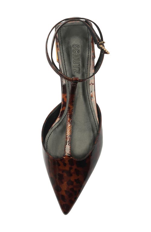 Schutz Allure Pointed Toe T-strap Flat