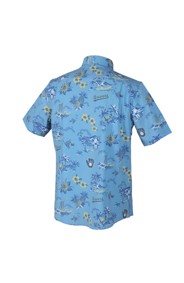 Reyn Spooner Men's Reyn Spooner Light Blue Milwaukee Brewers Kekai Button-Down Shirt, Alternate, color, 