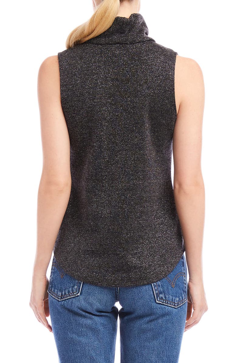 FIFTEEN TWENTY Abbey Metallic Sleeveless Turtleneck Top, Alternate, color,