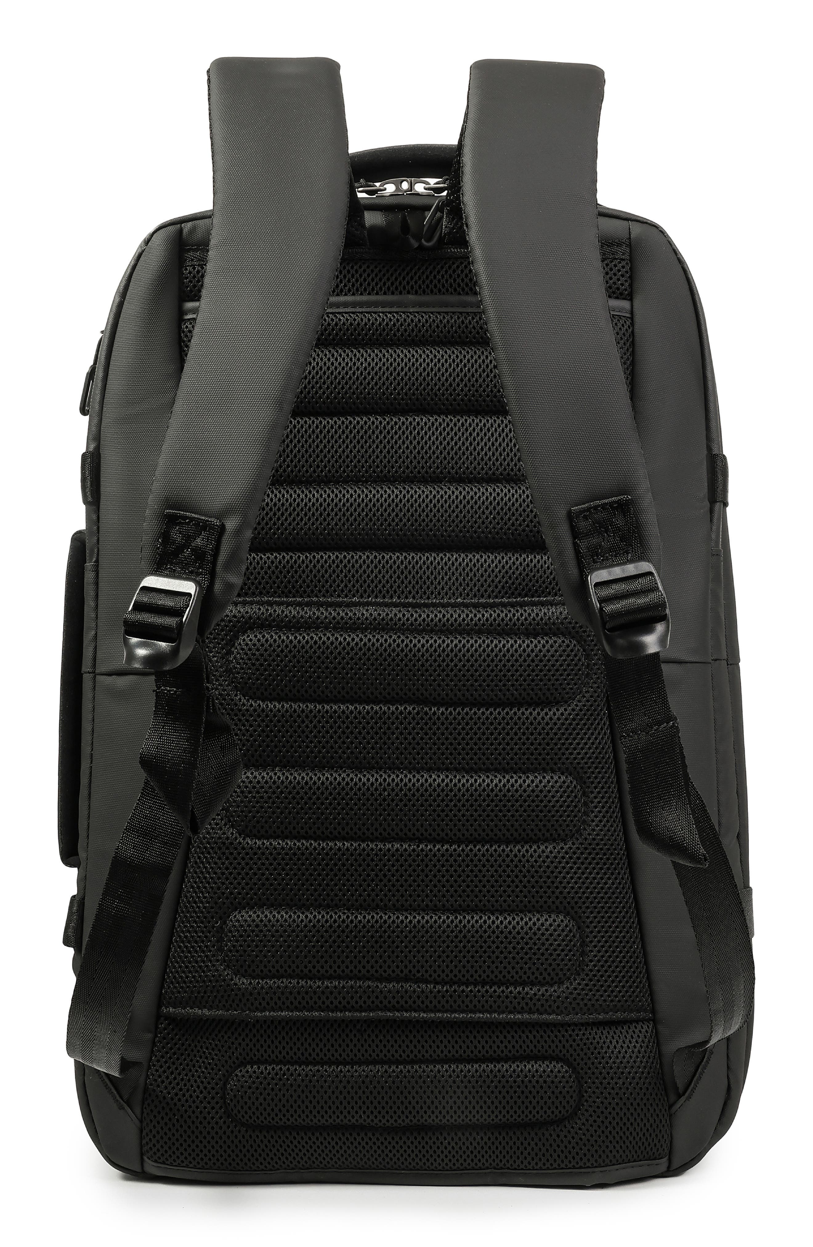 Hedgren Trip Large Expandable Recycled Polyester Travel Backpack, Alternate, color, Coated Black
