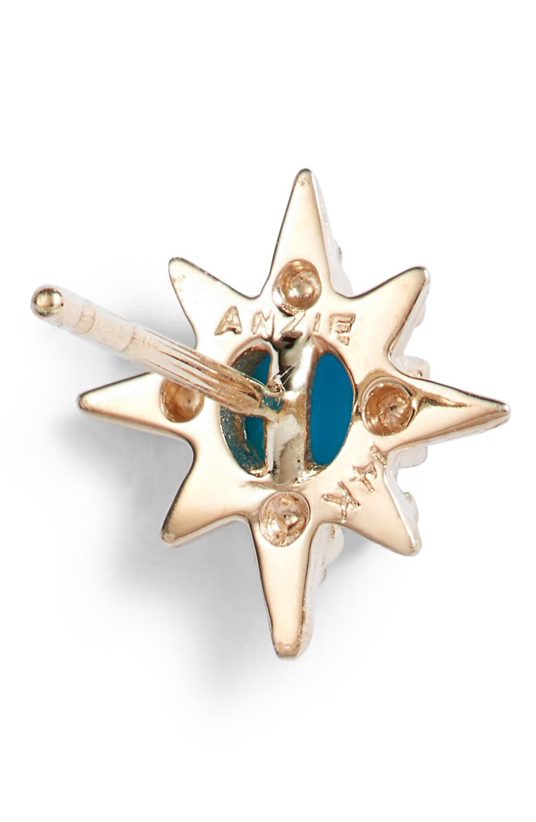 Anzie Micro Starburst Earrings, Alternate, color, Gold