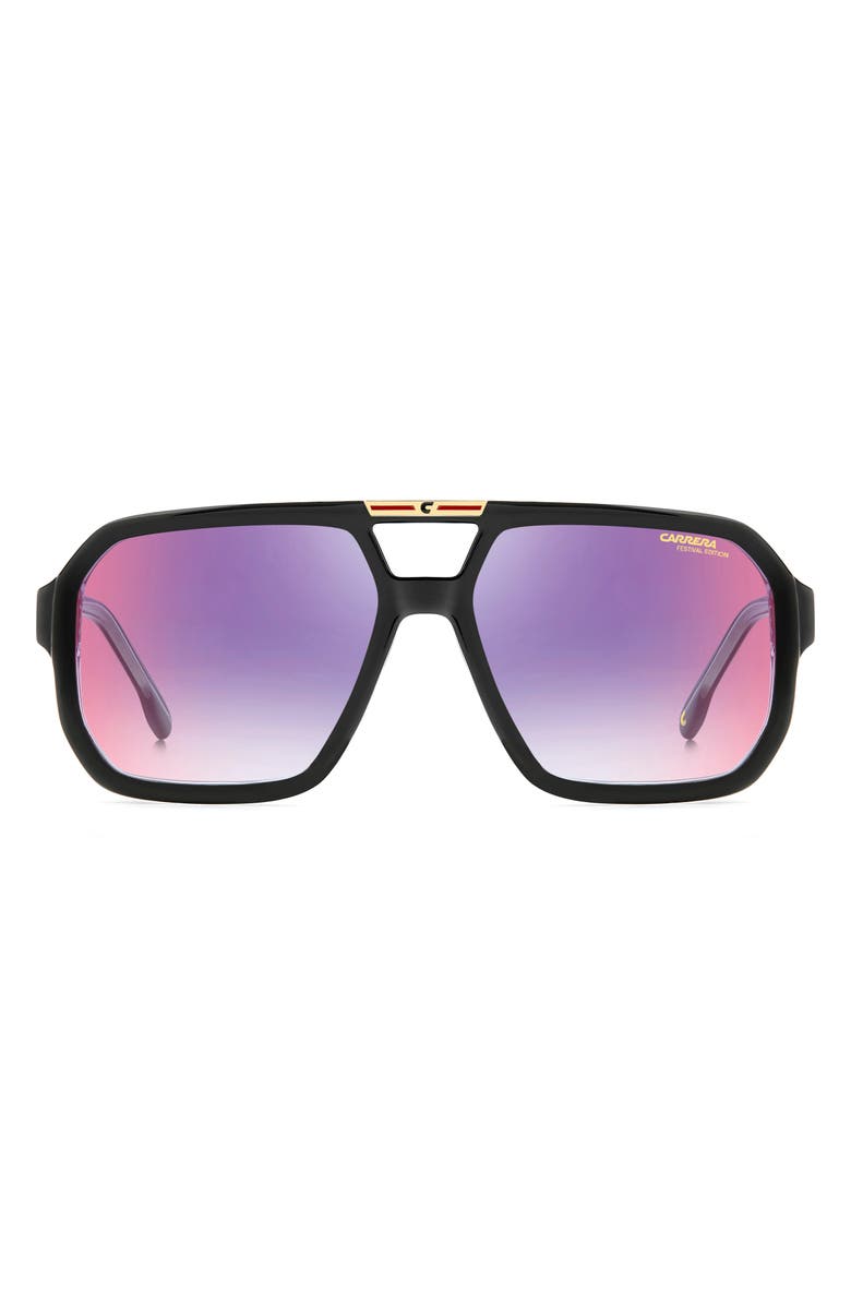 Carrera Eyewear Victory 60mm Gradient Square Sunglasses, Main, color,