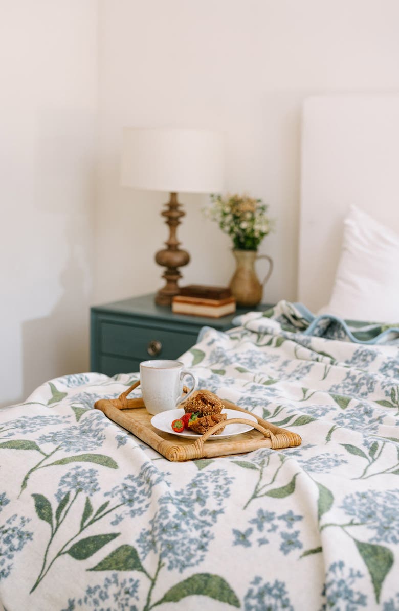 ChappyWrap Lilacs Throw Blanket, Alternate, color, Blue