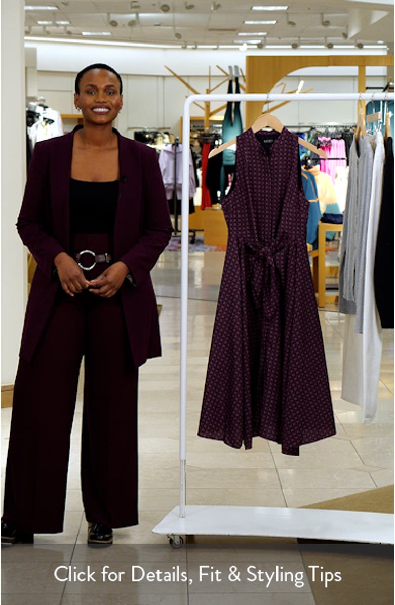 Tie Front Foulard Sleeveless Dress, sales video thumbnail