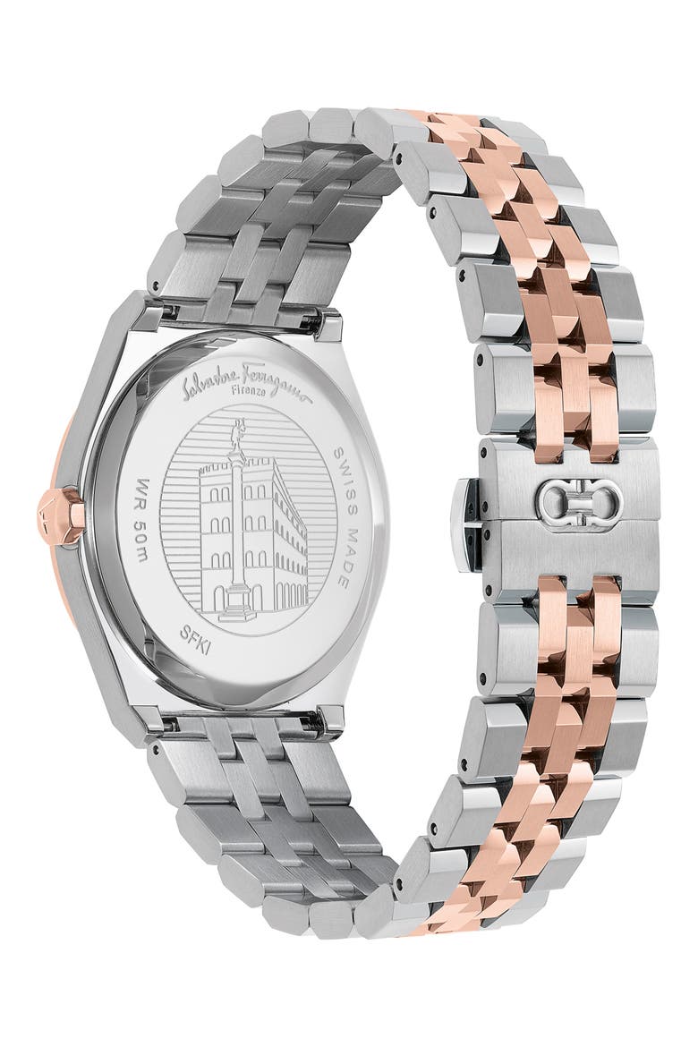 Vega New Diamond Two-Tone Bracelet Watch, 40mm, Alternate, color, TT IPRG/SS