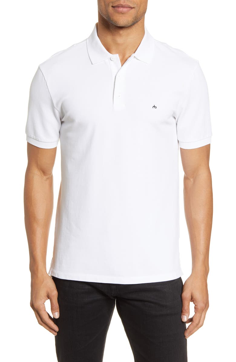 rag & bone Hyper Laundered Slim Fit Piqué Polo, Main, color, 