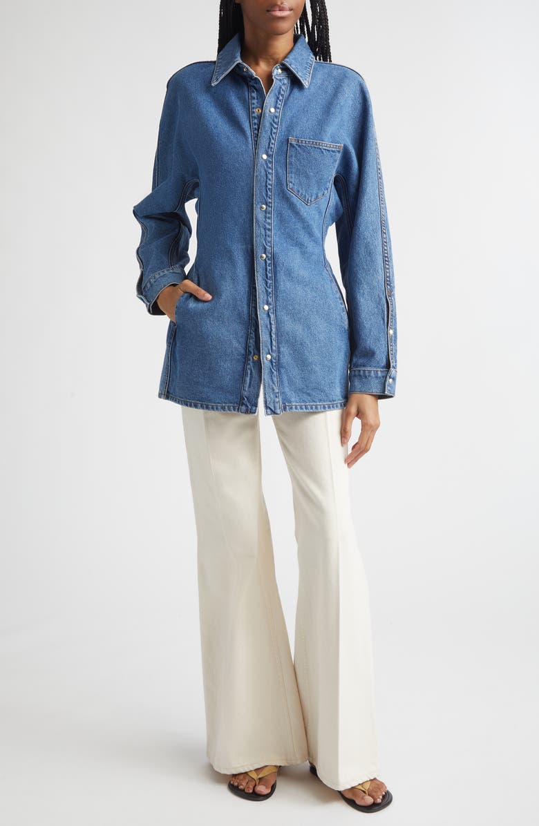 OSSOU Trace Flare Leg Jeans, Alternate, color, Buff Wash