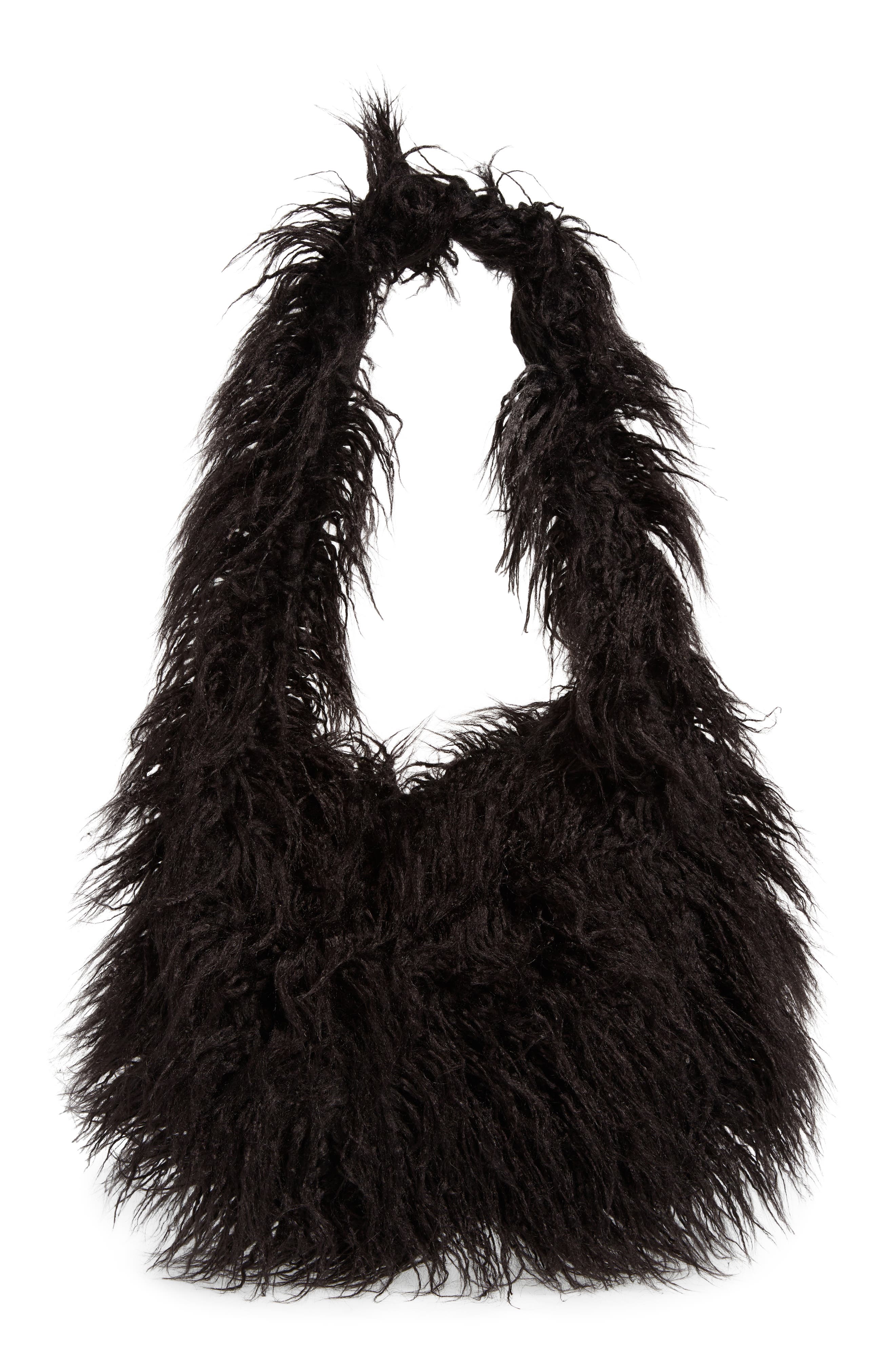 Martine Rose Hairy Charm Pull Bag, Alternate, color, 