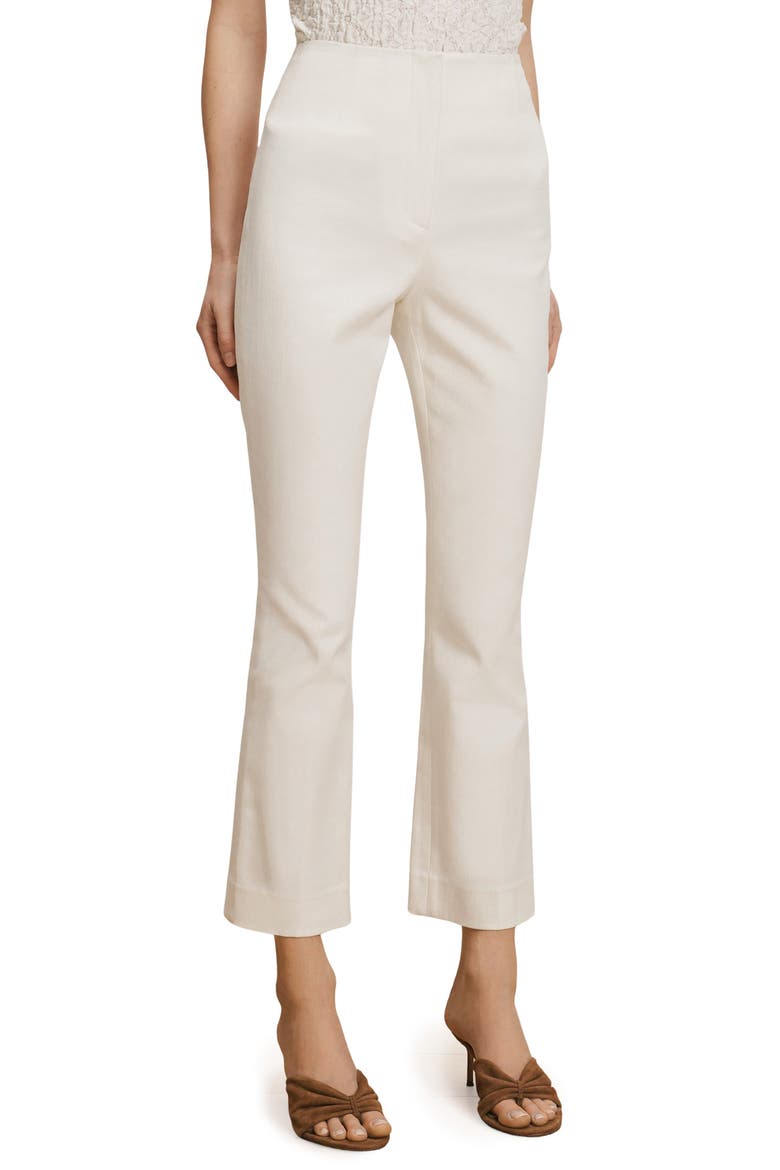 Althea Crop Stretch Cotton Pants, Main, color, DOVE