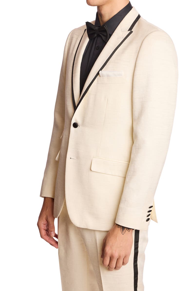 PAISLEY & GRAY Grosvenor Slim Fit Dinner Jacket, Alternate, color, Milk White Jacquard