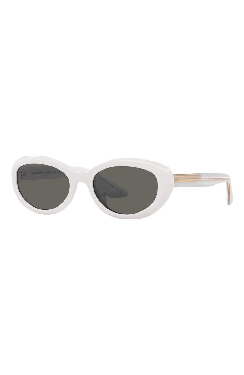 Oliver Peoples x KHAITE 1969C 53mm Oval Sunglasses, Alternate, color, Natural White