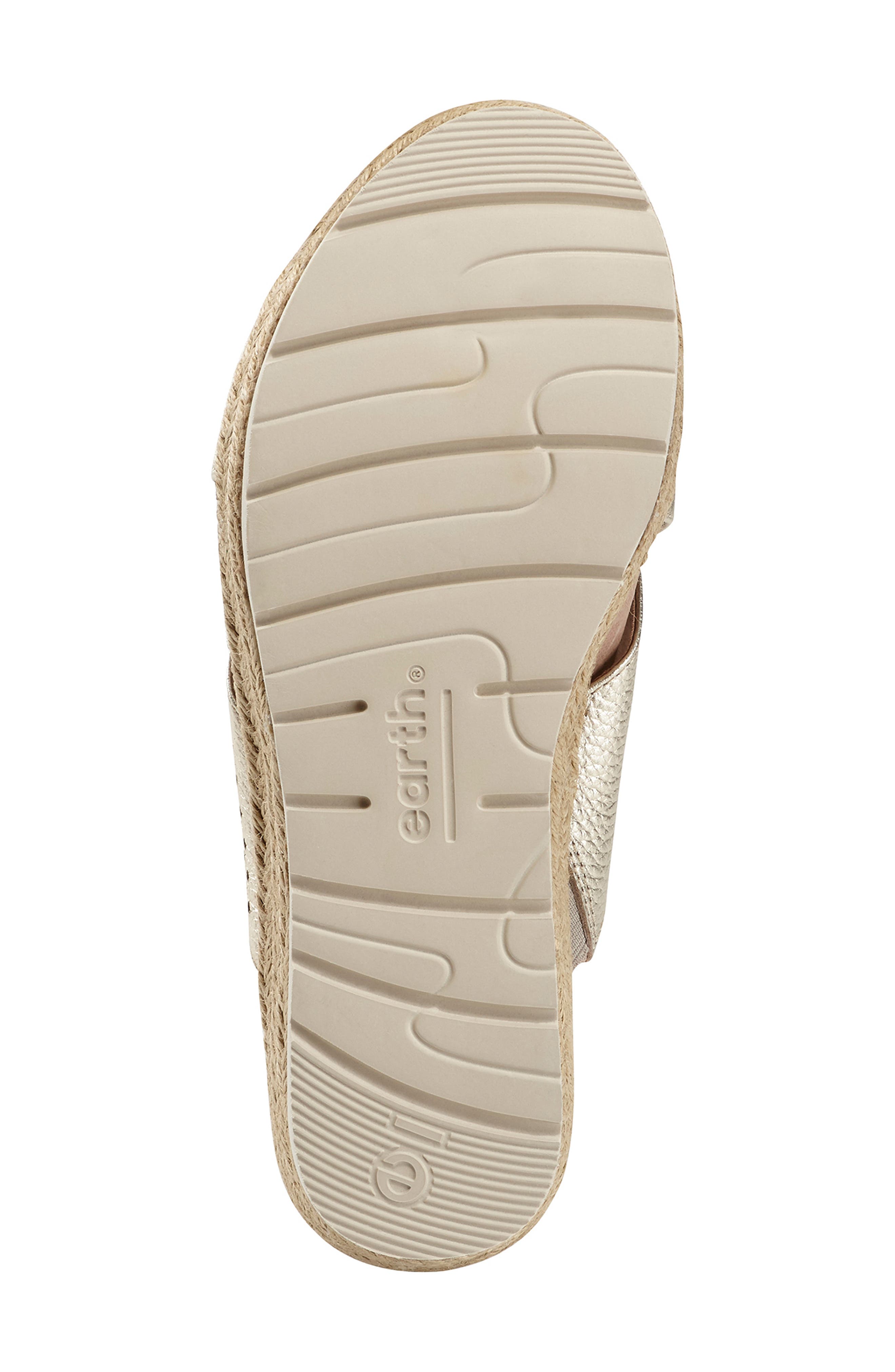 Marigold Espadrille Slide Sandal, Alternate, color, GOLD METALLIC LEATHER