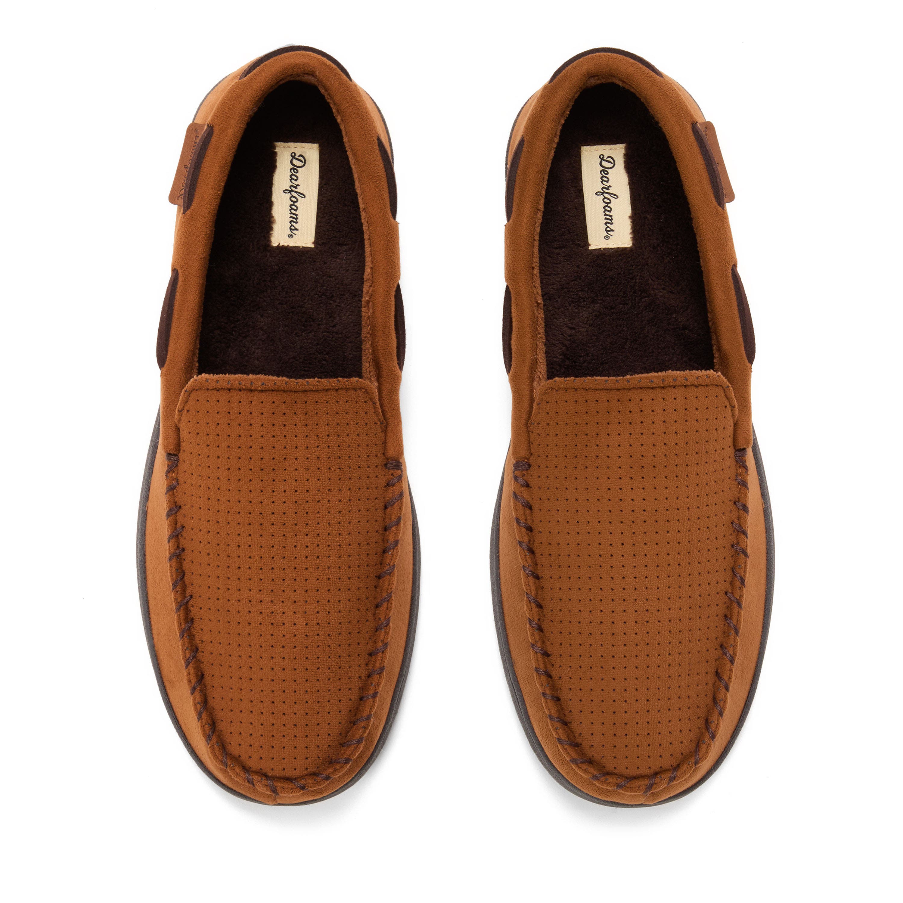 Keaton Microsuede Moccasin Slipper, Alternate, color, Tan