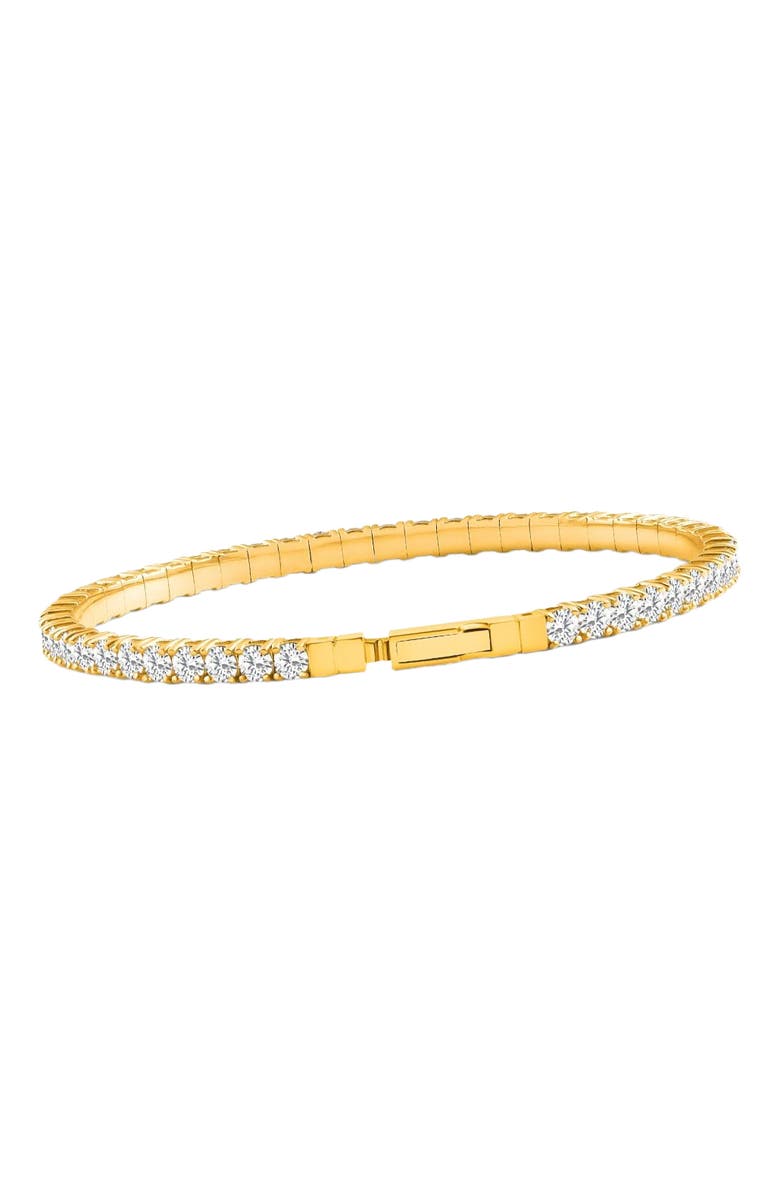Bliss Diamond 2 - 10Ct TW Flexible Diamond Bangle Tennis Bracelet Lab Grown 14k Gold, Alternate, color, Yellow Gold - 3Ct