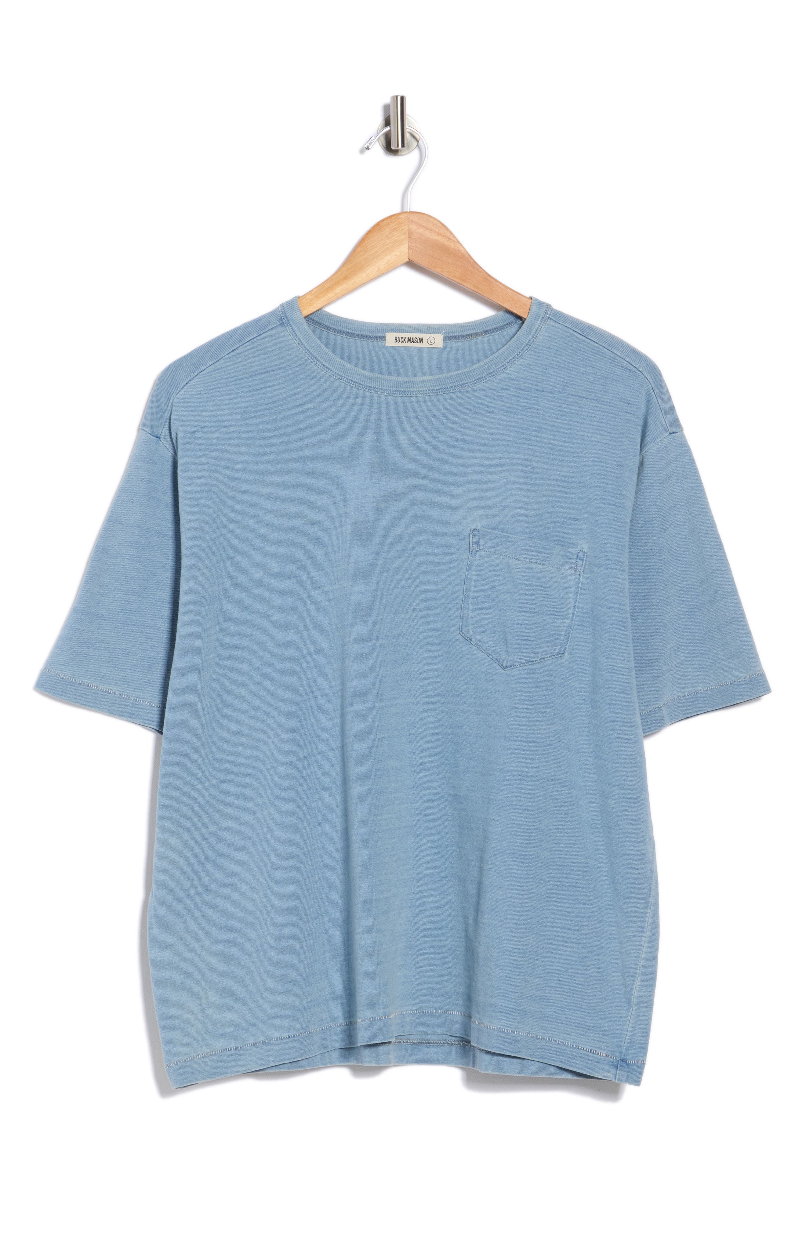 BUCK MASON Indigo Dipped Yuma Cotton Blend T-Shirt