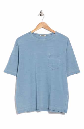 BUCK MASON Indigo Dipped Yuma Cotton Blend T-Shirt