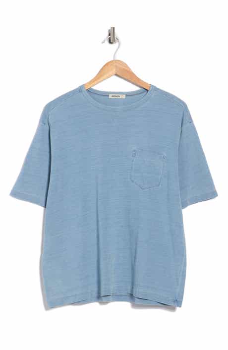 BUCK MASON Indigo Dipped Yuma Cotton Blend T-Shirt