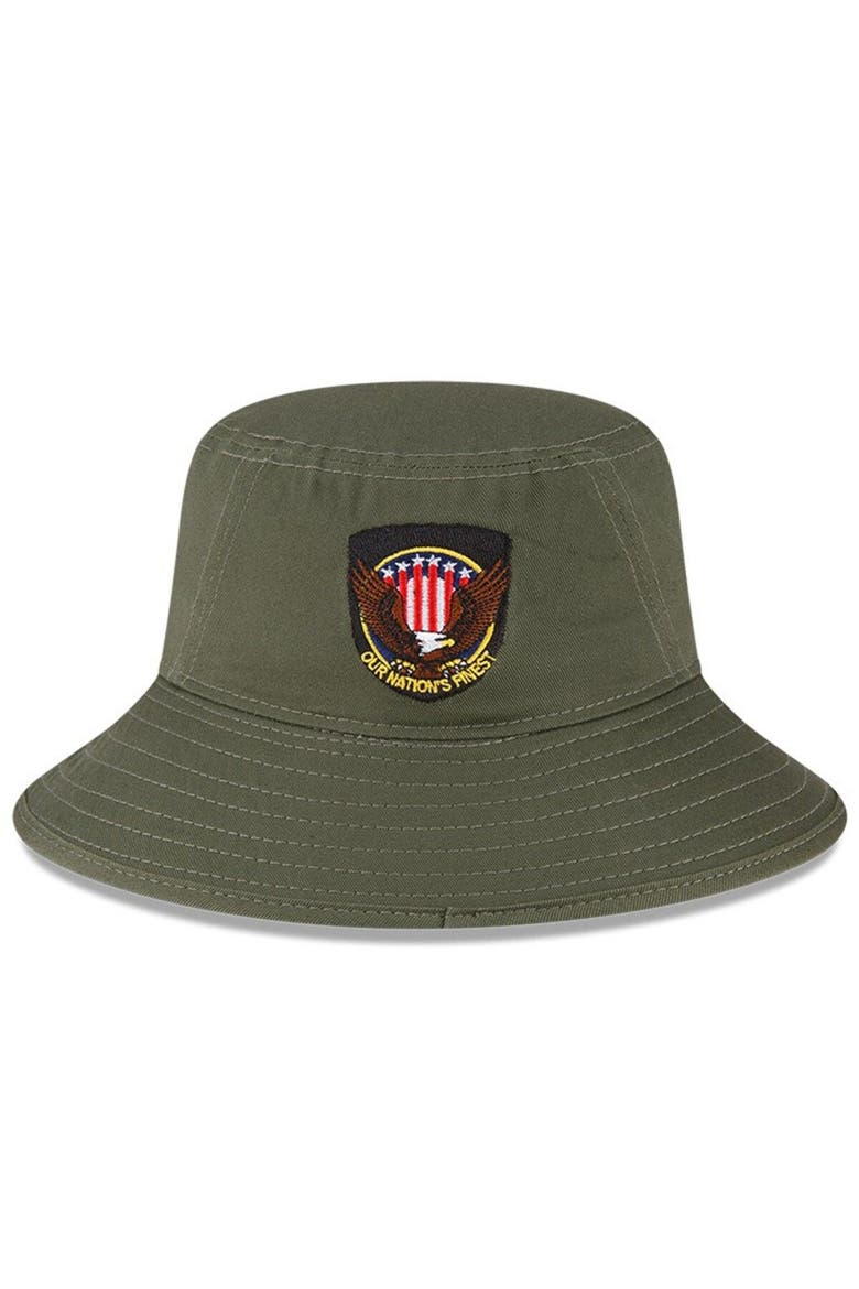 Men's New Era  Green Washington Nationals 2023 Armed Forces Day Bucket Hat, Alternate, color, Green