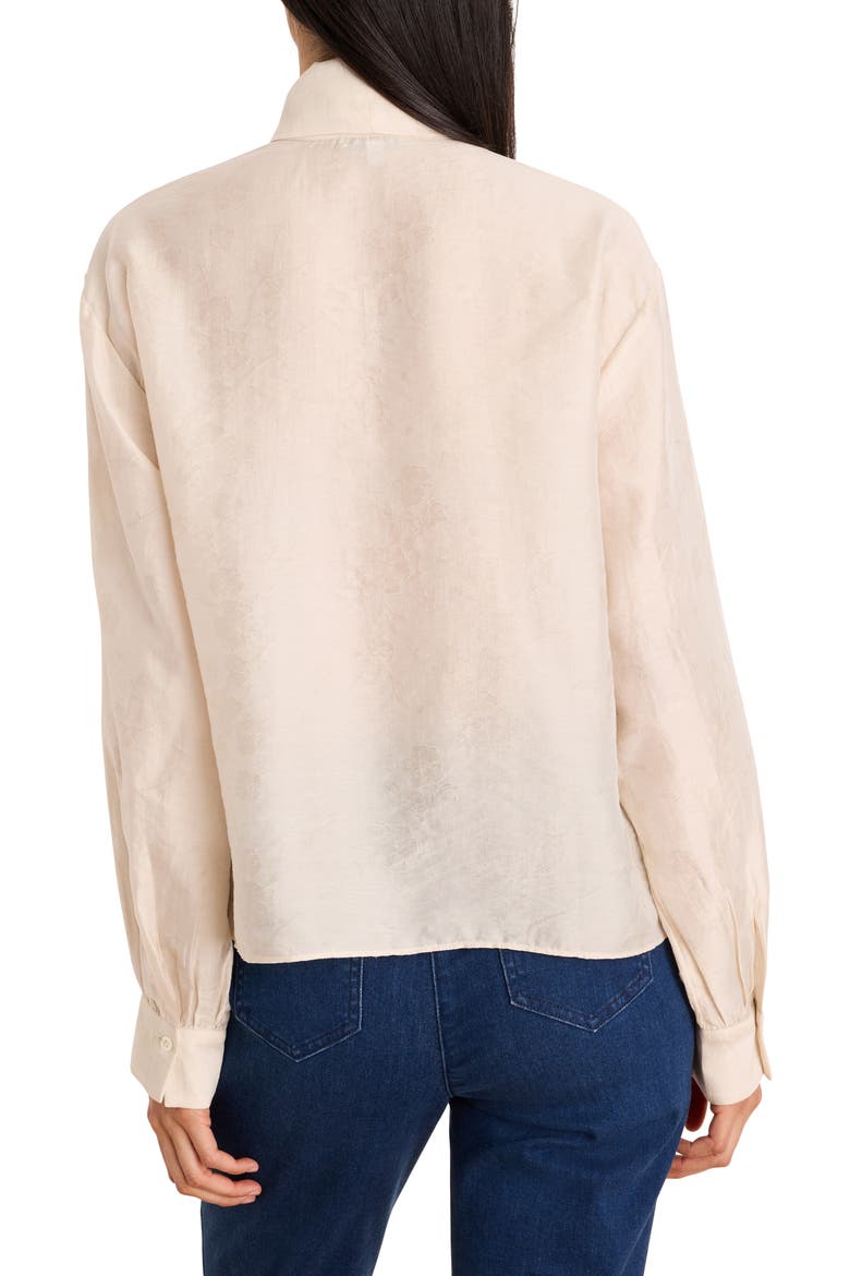Crinkle Tie Neck Top, Alternate, color, PALOMINO