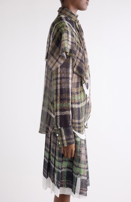 Acne Studios Tie-detailed Draped Printed Silk Crepe De Chine Blouse In Multi