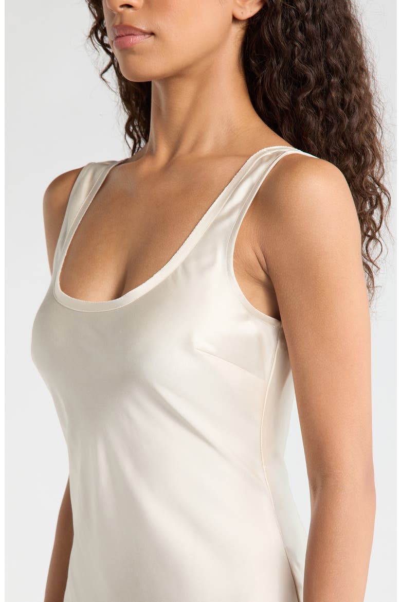 Coco Bias Cut Satin Tank Dress, Alternate, color, OYSTER