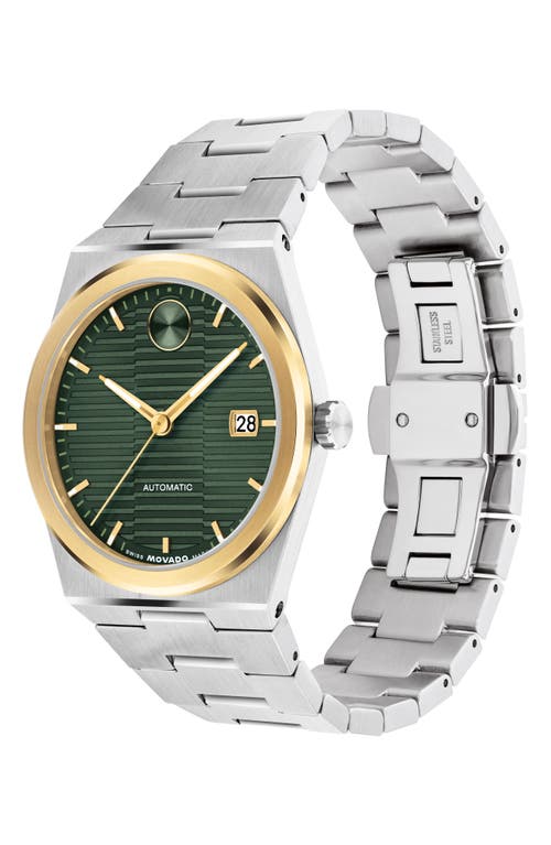 Movado Men's Bold Quest Swiss Automatic Stainless-steel Watch, 39mm In Green