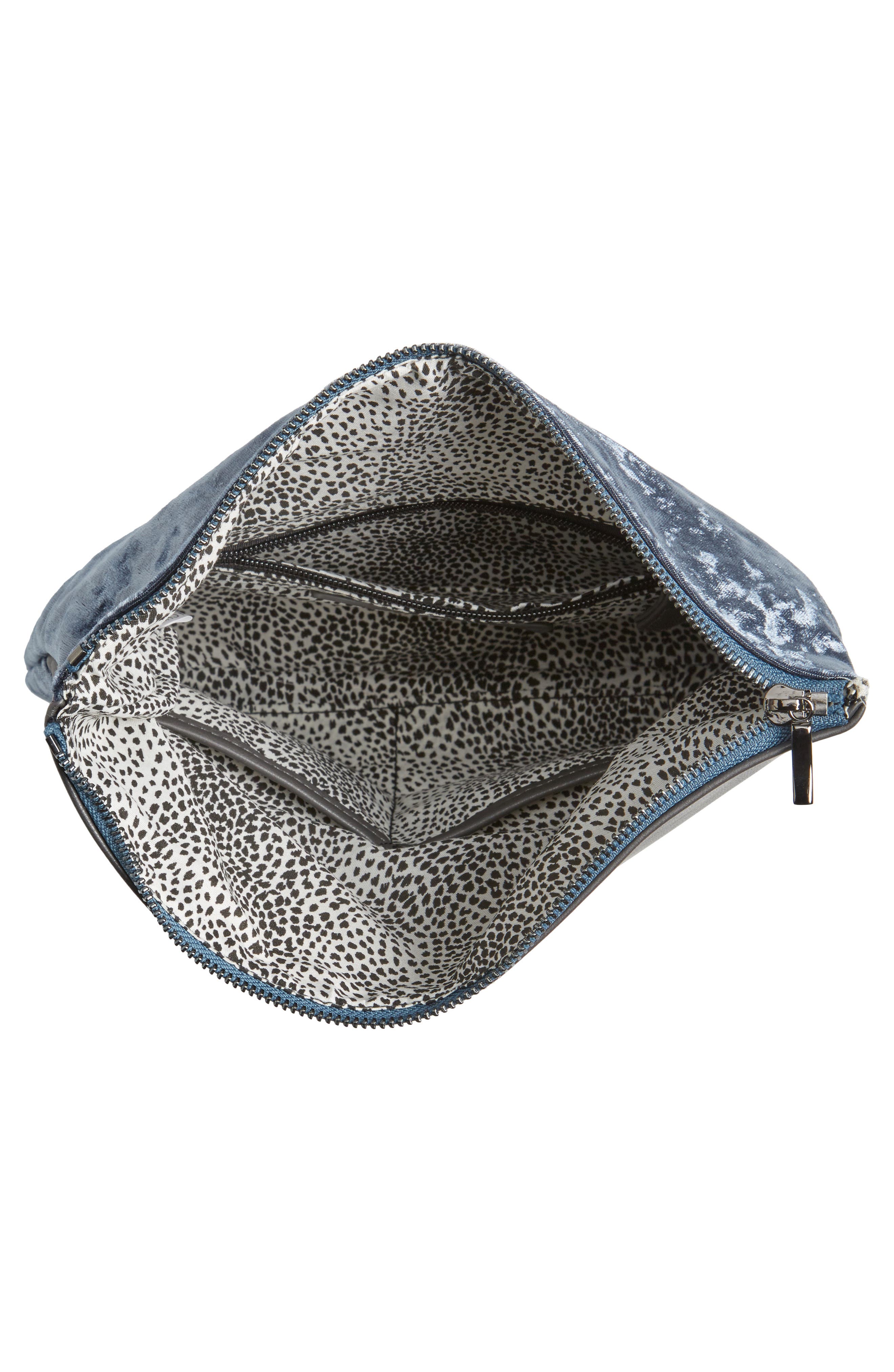 Sole Society Velvet Foldover Clutch, Alternate, color, 