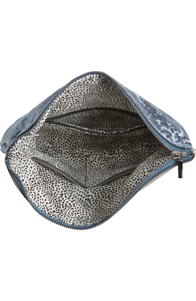 Sole Society Velvet Foldover Clutch, Alternate, color,