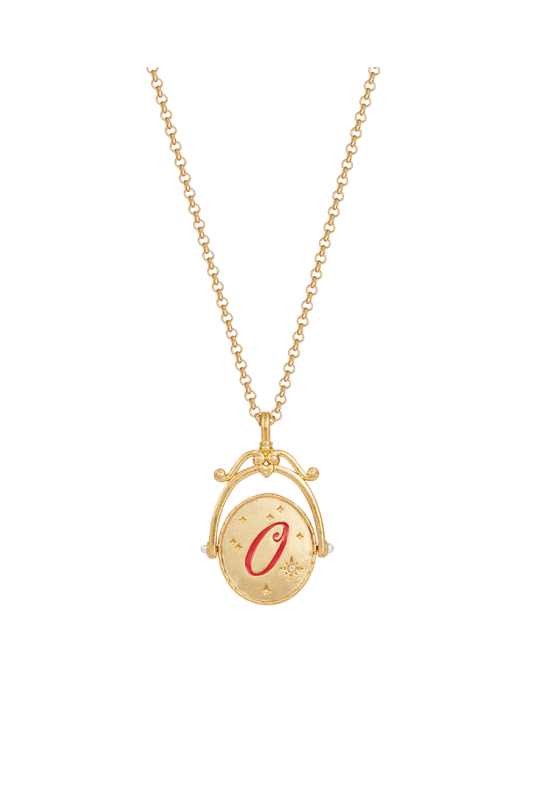O Initial Orchid Gold Spinner Chain Necklace, Main, color, Gold