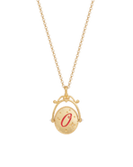 Fable England O Initial Orchid Gold Spinner Chain Necklace
