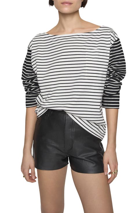 Ruby Stripe Pocket Cotton Jersey Top