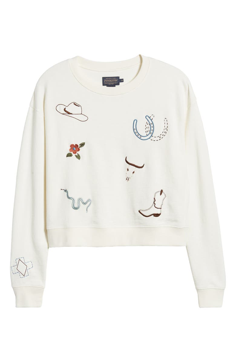 Pendleton Western Embroidered Cotton Graphic Sweatshirt, Alternate, color,
