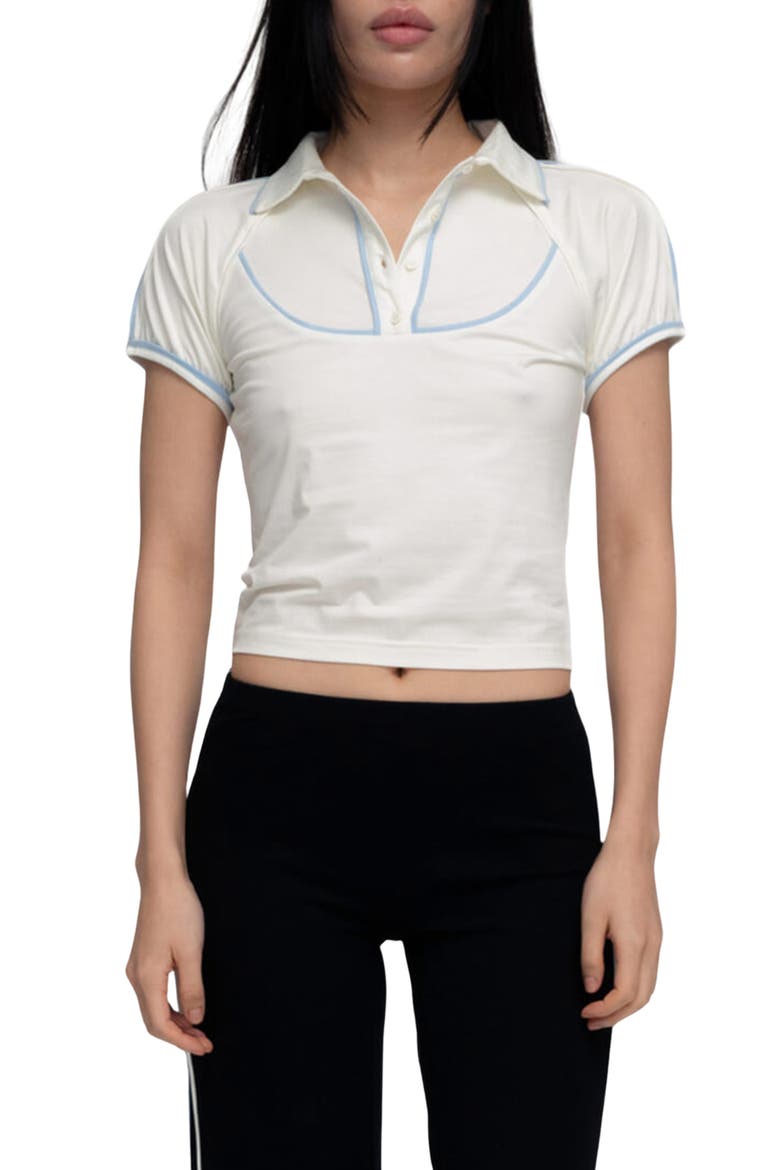 Harin Polo Tee, Main, color, WHITE