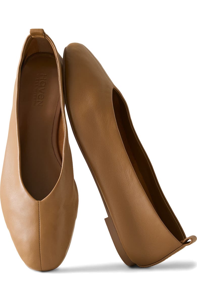 Haven Well Within Leather Almond Toe Flats, Main, color, Rope