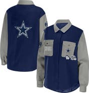 WEAR by Erin Andrews Women's WEAR by Erin Andrews Navy Dallas Cowboys Button-Up Shirt Jacket