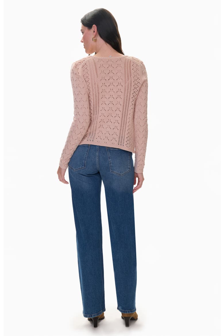 Hannah Pointelle Cardi, Alternate, color, Desert Rose