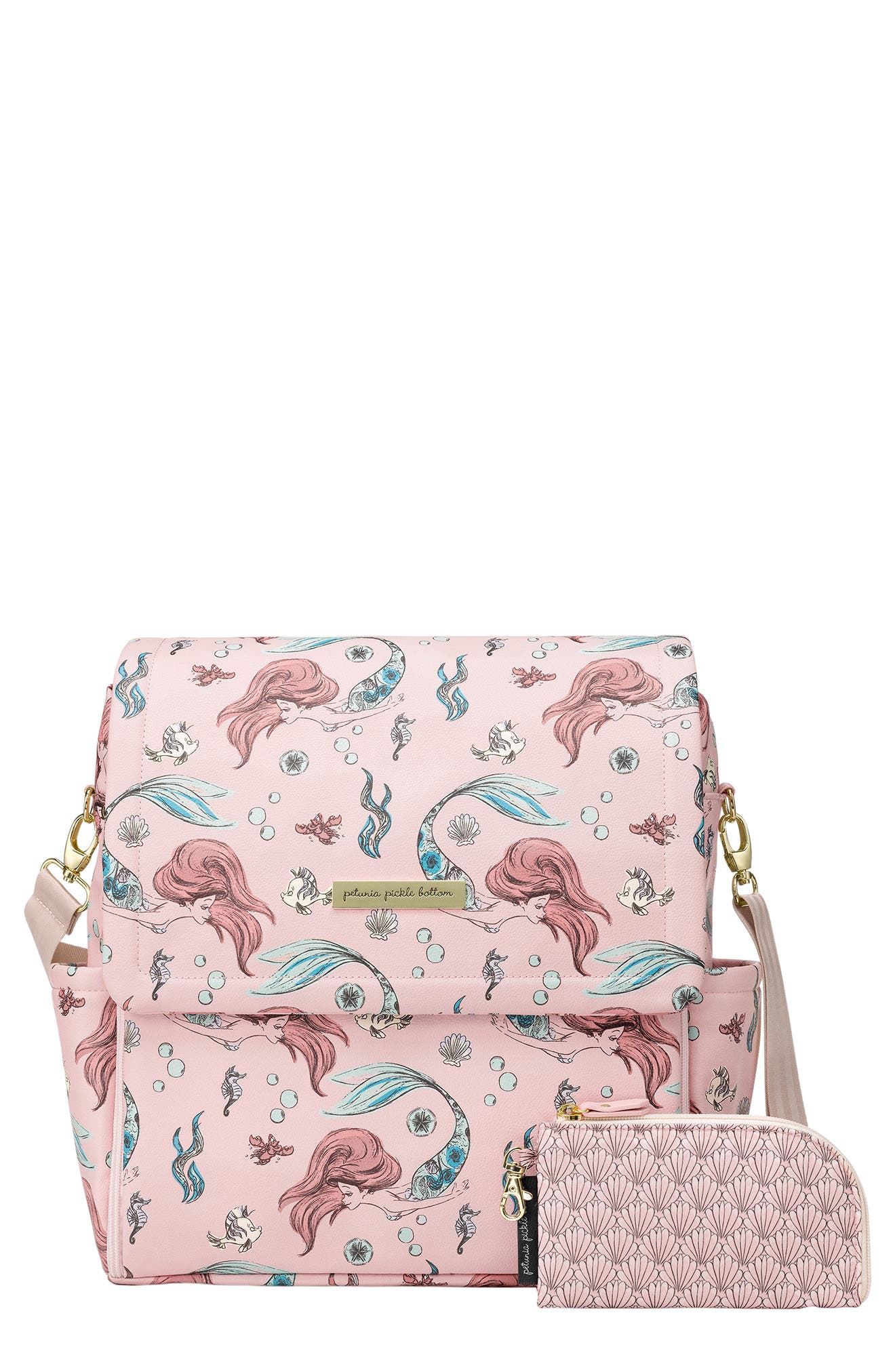 Petunia Pickle Bottom x Disney The Little Mermaid Boxy Water Resistant Backpack, Main, color, 